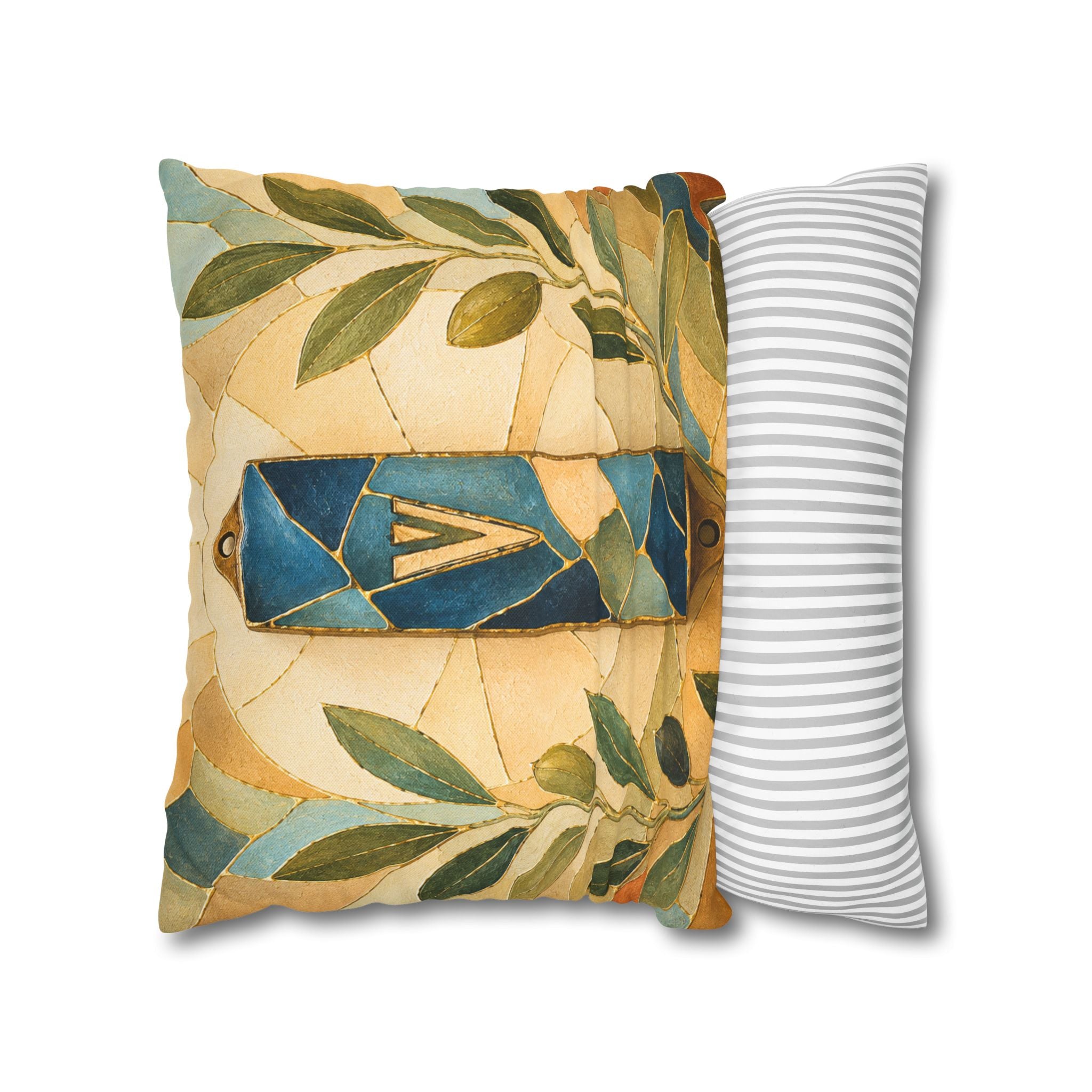 Mezuzah Pillow Cover | Jewish Spiritual Art | Kintsugi Decor