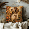 Springer Spaniel Pheasant Pillow Cover | Autumn Hunting Art | Realistic Wildlife Decor