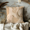 Beige Abstract Pillow Cover | Modern Geometric Art | Minimalist Decor