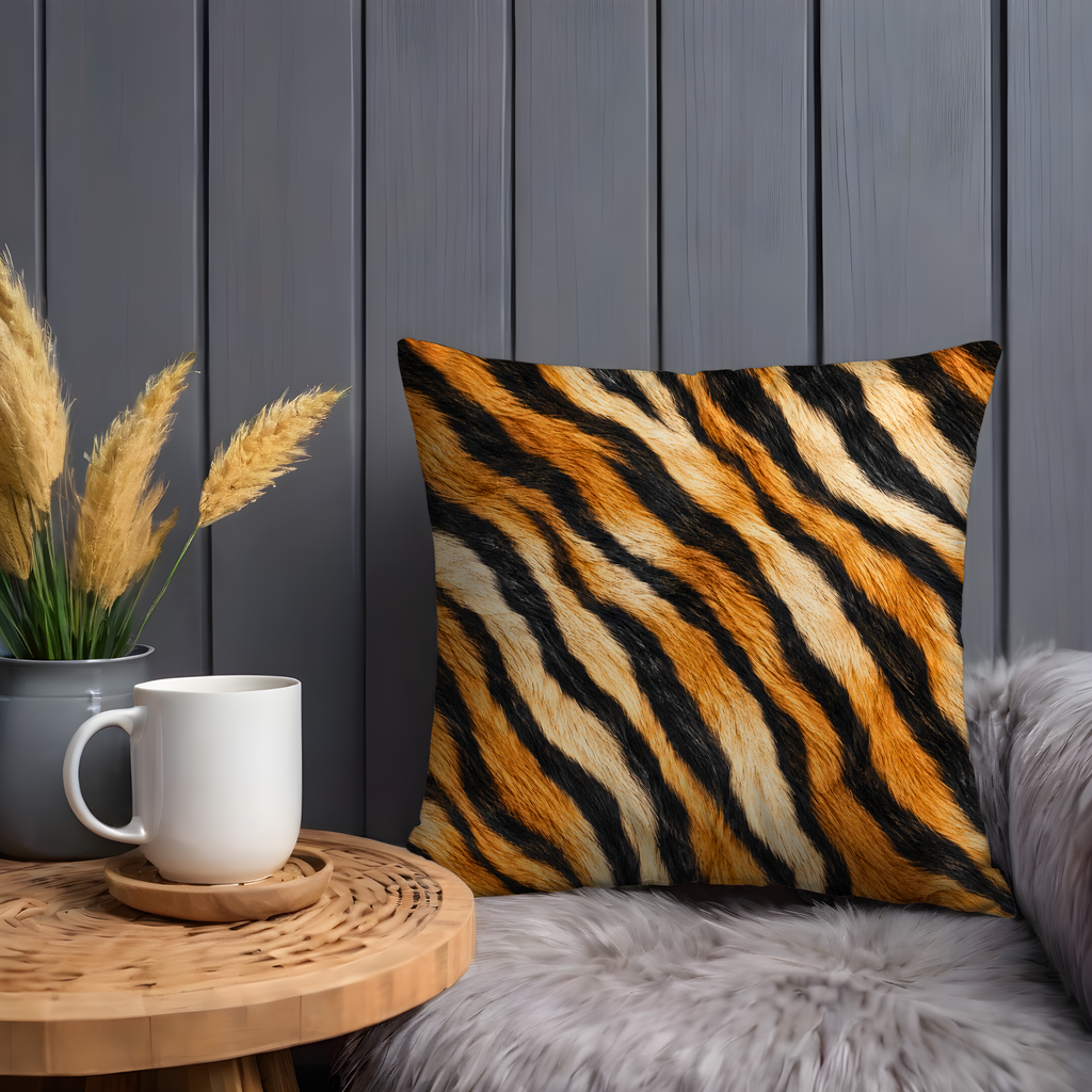 Tiger Stripe Pillow Cover | Bold Animal Print Art | Wild Decor