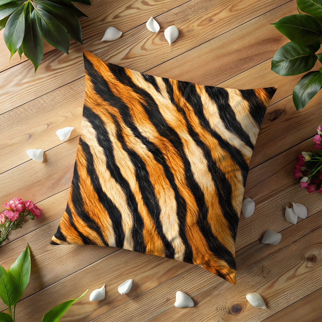 Tiger Stripe Pillow Cover | Bold Animal Print Art | Wild Decor