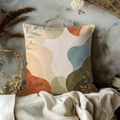 Earth Tone Abstract Pillow Cover | Modern Boho Art | Elegant Neutral Decor