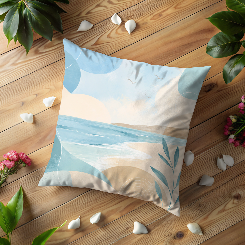 Coastal Dunes Pillow Cover | Serene Beach Art | Neutral Boho Decor