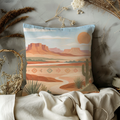 Southwestern Desert Pillow Cover | Sunset Canyon Art | Warm Nature Decor
