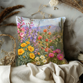 Desert Wildflower Pillow Cover | Vibrant Southwest Art | Warm Nature Decor