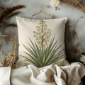 Yucca Plant Pillow Cover | Desert Botanical Art | Neutral Boho Decor