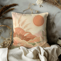 Desert Pampas Grass Pillow Cover | Serene Landscape Art | Neutral Boho Decor