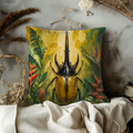 Tropical Beetle Pillow Cover | Exotic Insect Art | Nature Decor