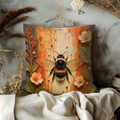 Bumblebee Pillow Cover | Detailed Insect Art | Vibrant Nature Decor