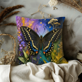 Swallowtail Butterfly Pillow Cover | Vibrant Insect Art | Bold Nature Decor