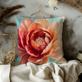 Peony Flower Pillow Cover | Elegant Floral Art | Luxe Nature Decor