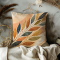 Autumn Leaves Branch Pillow Cover | Modern Botanical Art | Cozy Decor