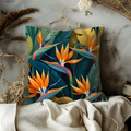 Bird of Paradise Pillow Cover | Tropical Flower Art | Bold Nature Decor