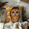 Owl Portrait Pillow Cover | Majestic Bird Art | Mystical Nature Decor