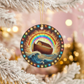 Noahs Ark Ceramic Ornament – Christian Christmas Keepsake Decor