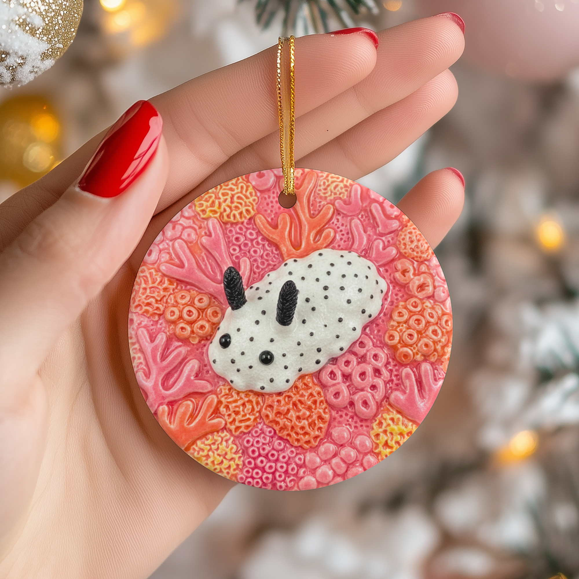 Nudibranch Ceramic Ornament – Coastal Ocean Decor