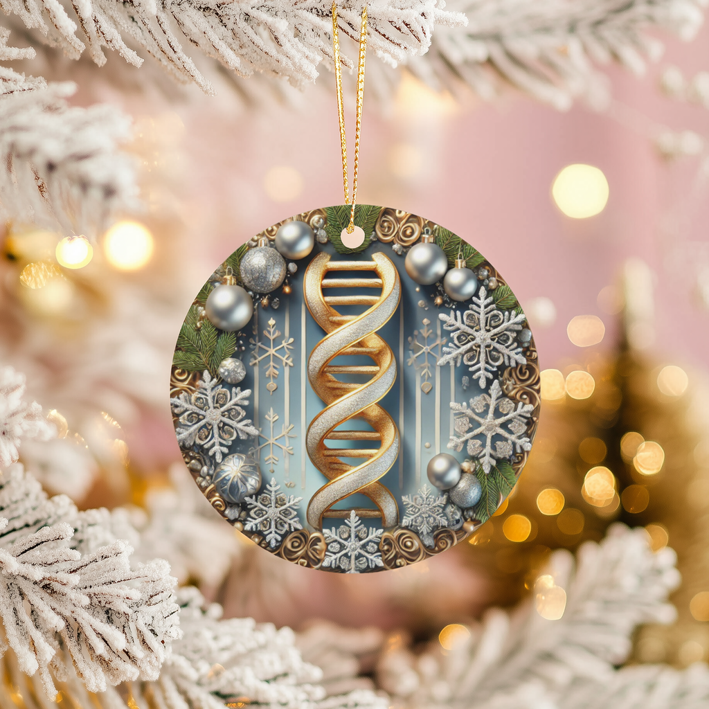 DNA Helix Ceramic Ornament – Science Christmas
