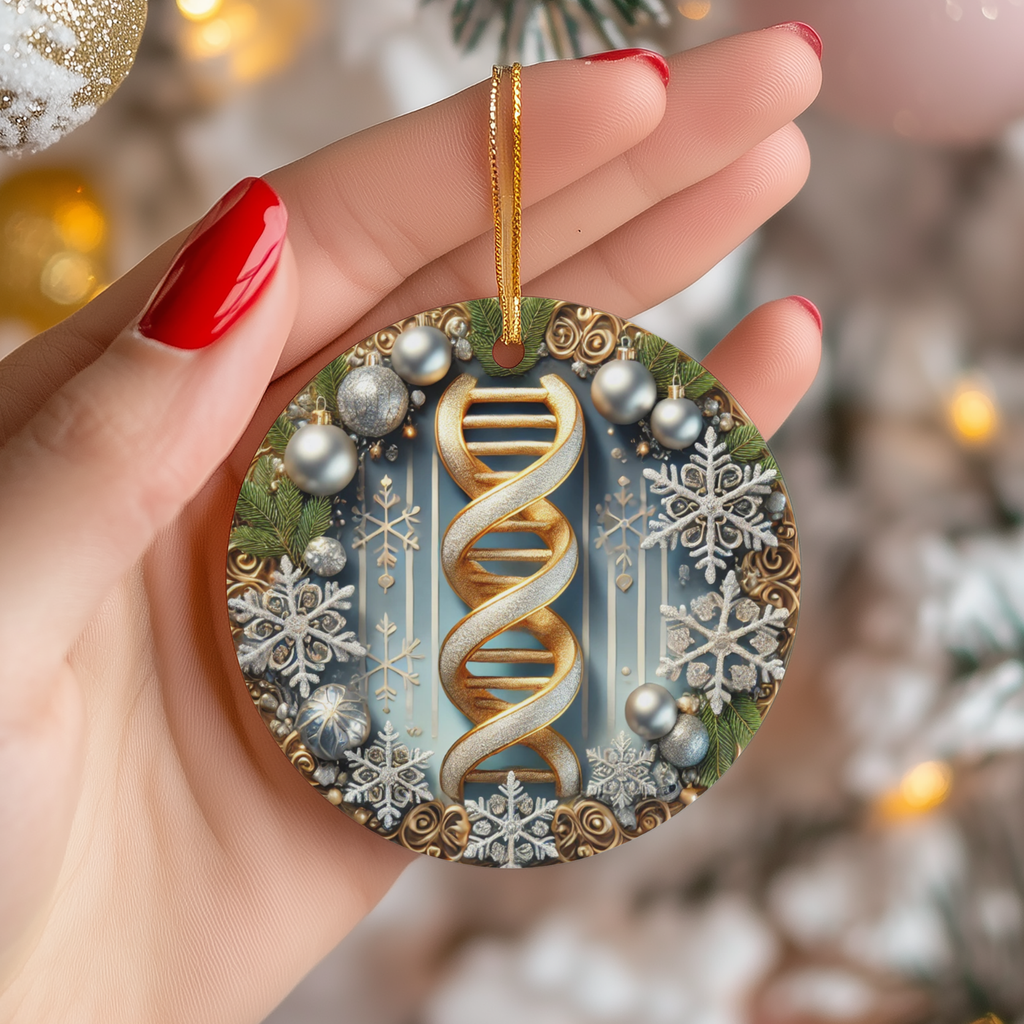 DNA Helix Ceramic Ornament – Science Christmas