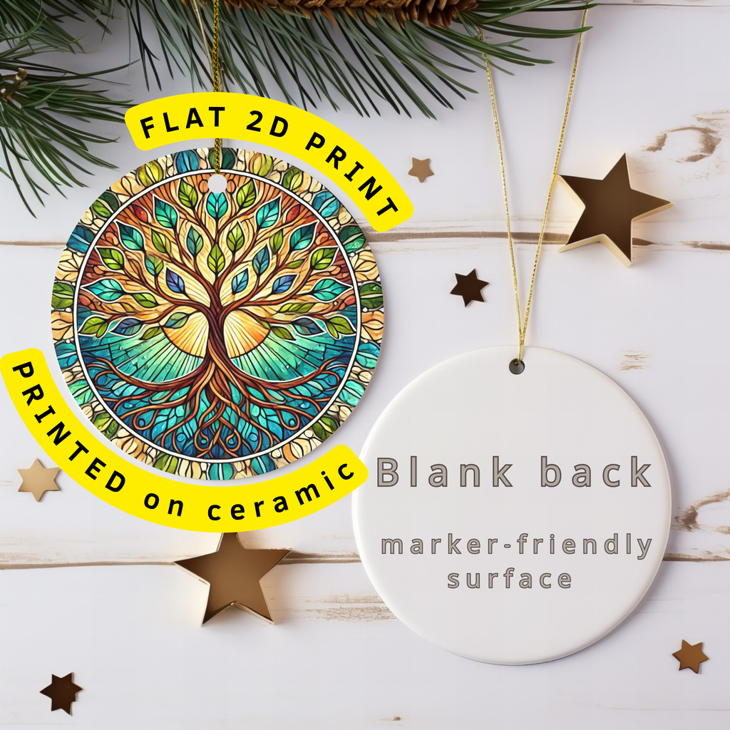 Tree of Life Ceramic Ornament – Sacred Nature Emblem