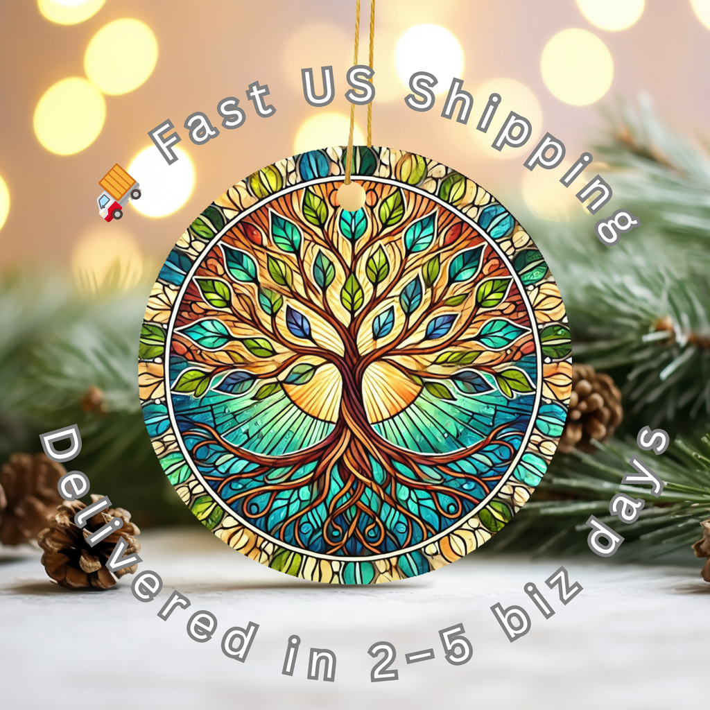 Tree of Life Ceramic Ornament – Sacred Nature Emblem