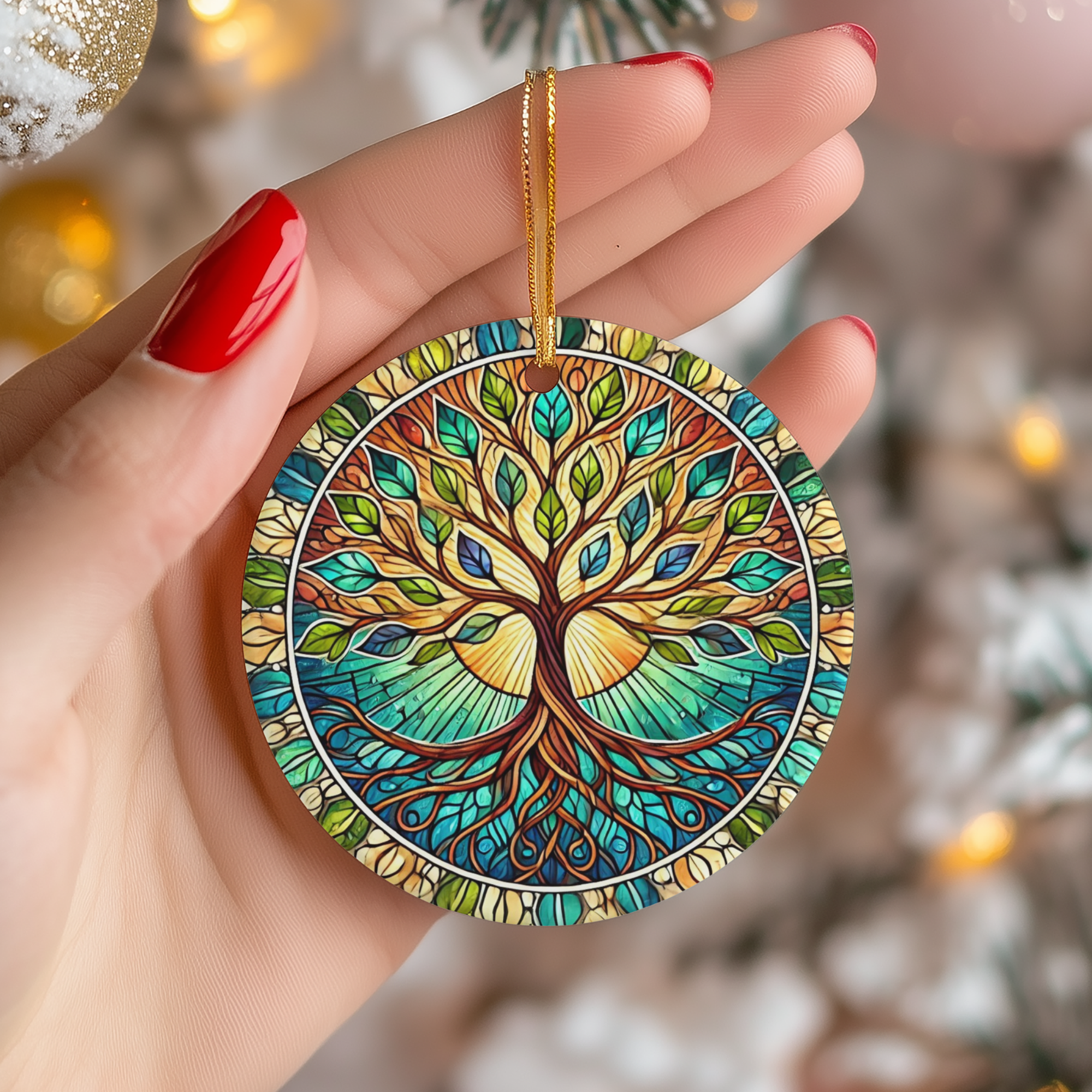 Tree of Life Ceramic Ornament – Sacred Nature Emblem