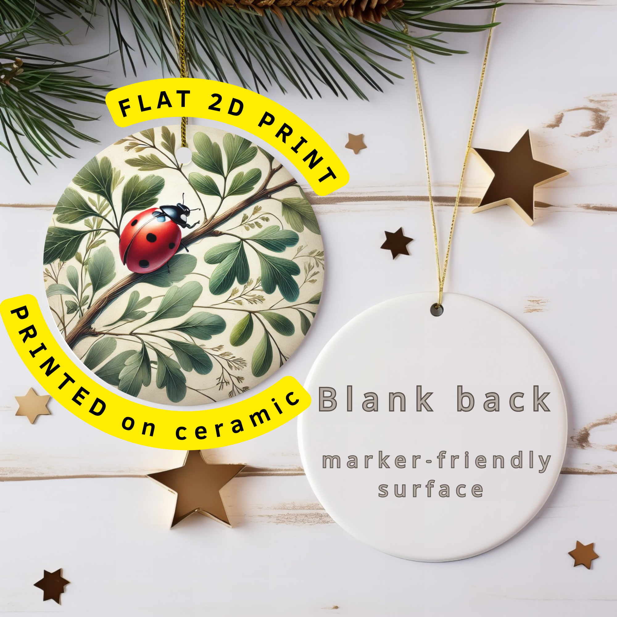 Ladybug Ceramic Ornament – Garden Cheer