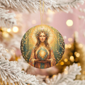 Ostara Goddess Ceramic Ornament – Spring Equinox Pagan