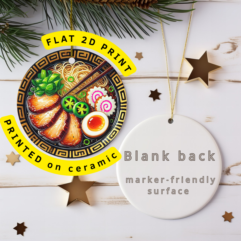 Ramen Bowl Ceramic Ornament – Foodie Christmas Fun