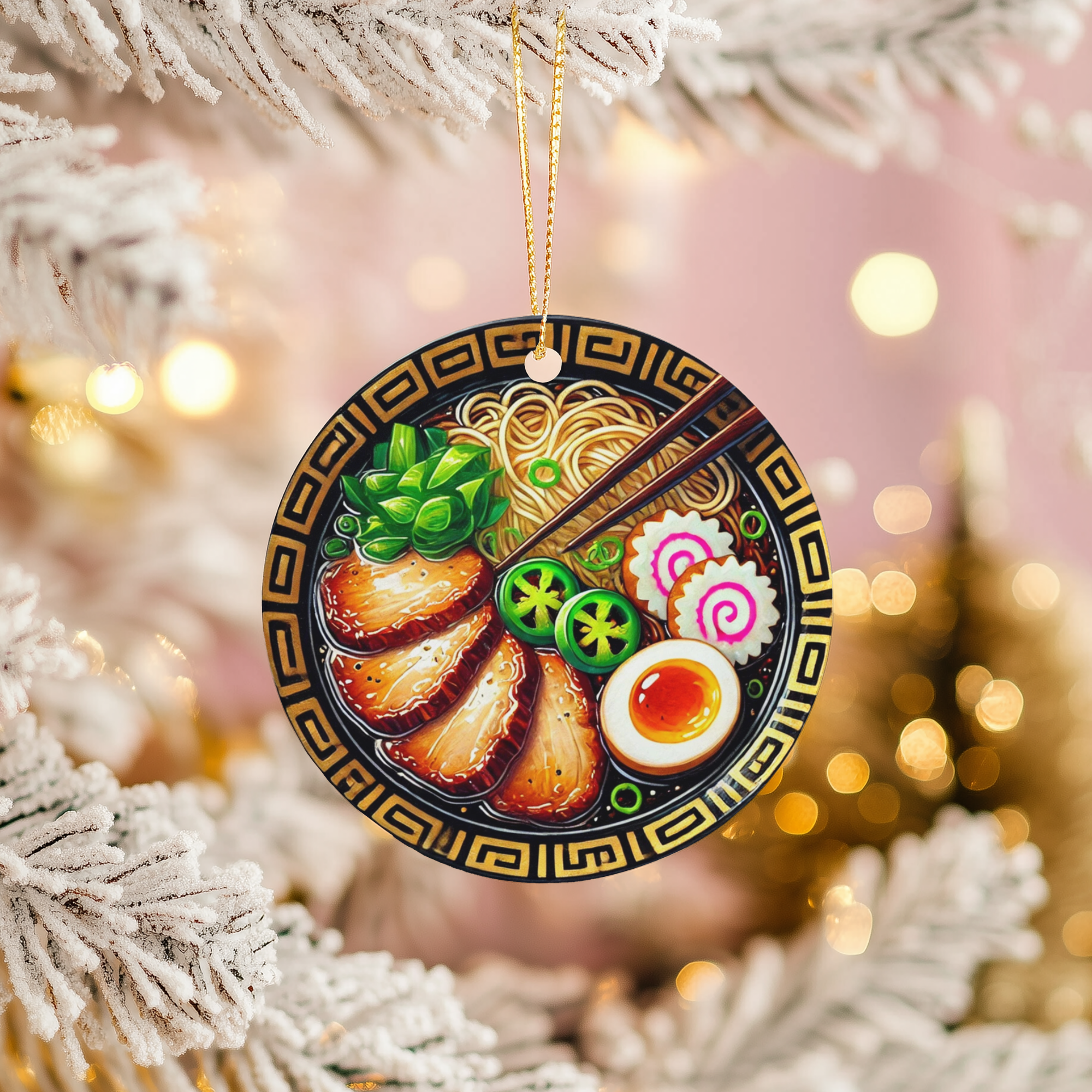 Ramen Bowl Ceramic Ornament – Foodie Christmas Fun