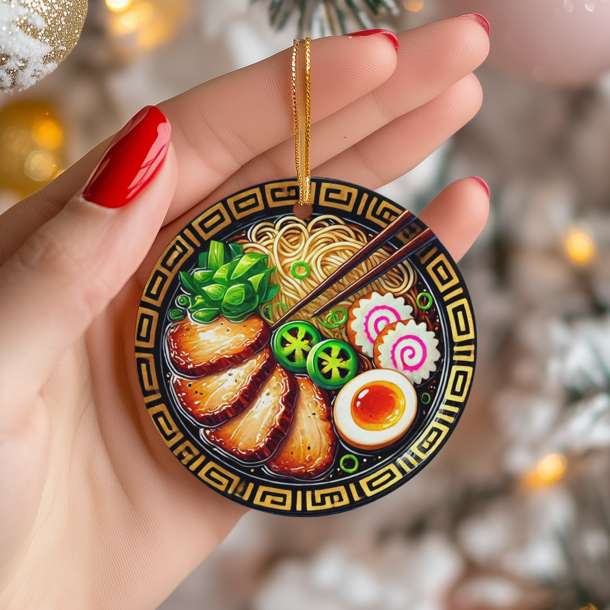 Ramen Bowl Ceramic Ornament – Foodie Christmas Fun