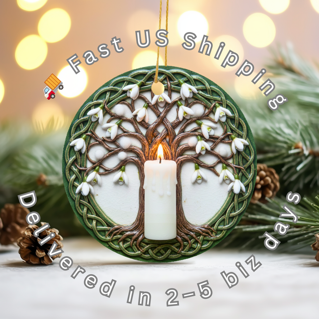 Brigid Imbolc Ceramic Ornament – Celtic Pagan Decor
