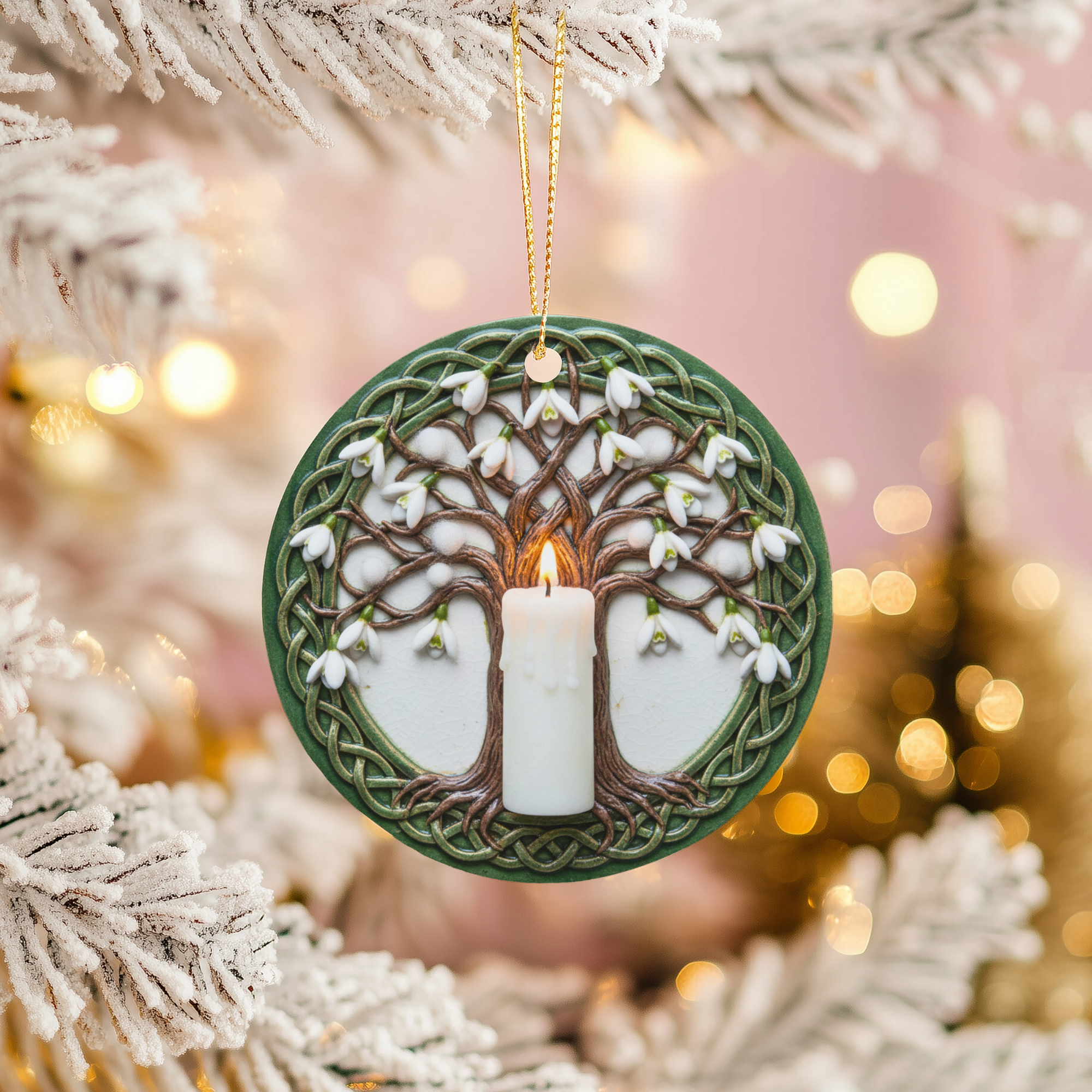 Brigid Imbolc Ceramic Ornament – Celtic Pagan Decor