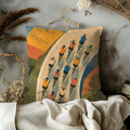 Cycling Peloton Rolling Hills Pillow Cover | Group Cycling Art | Scenic Adventure Decor