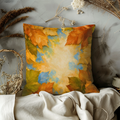 Abstract Autumn Leaves Texture Pillow Cover | Soft Fall Art | Warm Earth Tones Decor