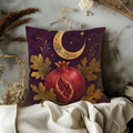 Pomegranate Moon Pillow Cover | Mystic Autumn Art
