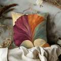 Stylized Ginkgo Leaf Pillow Cover | Modern Botanical Art
