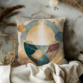 Kintsugi Celestial Bowl Pillow Cover | Modern Abstract Art | Elegant Decor