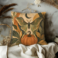 Luna Moth Pumpkin Pillow Cover | Earthy Botanical Art