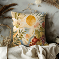 Mediterranean Landscape Pillow Cover | Serene Floral Art | Peaceful Nature Decor