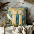 Shabbat Candles Pillow Cover | Jewish Spiritual Art | Calm Decor