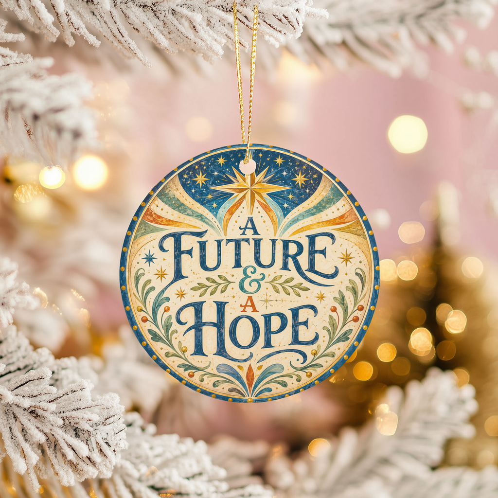 A Future and a Hope Ceramic Ornament | Jeremiah 29:11