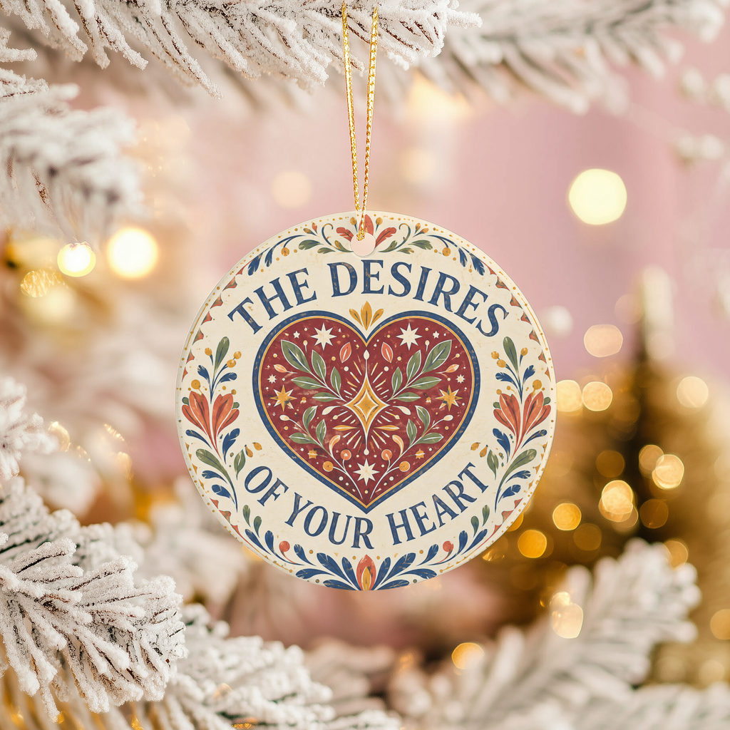 Desires of Your Heart Ceramic Ornament | Psalm 37:4