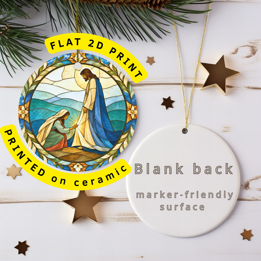 Touch His Garment Ceramic Ornament | Jesus Healing Story