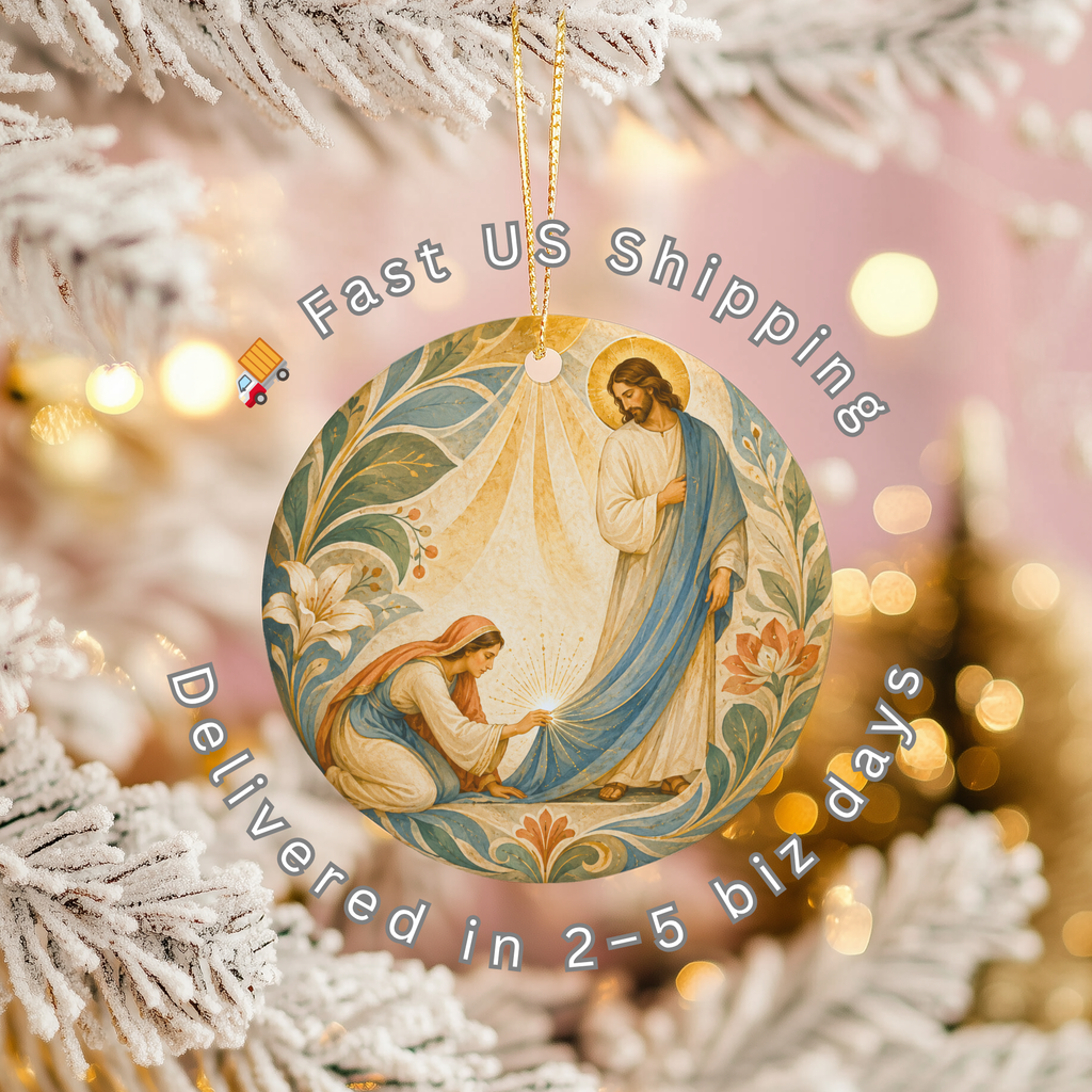 Touch His Garment Ceramic Ornament | Jesus Healing Story