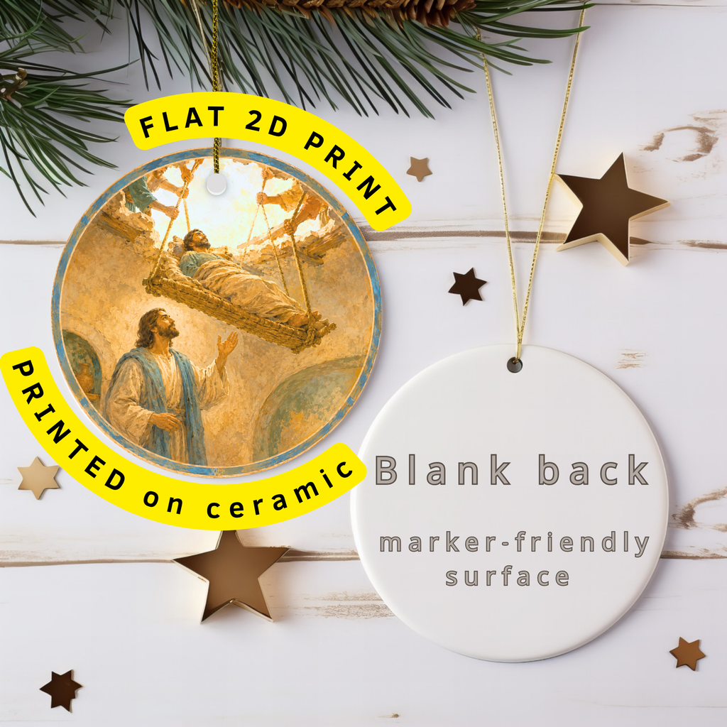 Jesus Heals the Paralytic Ceramic Ornament | Bible Story