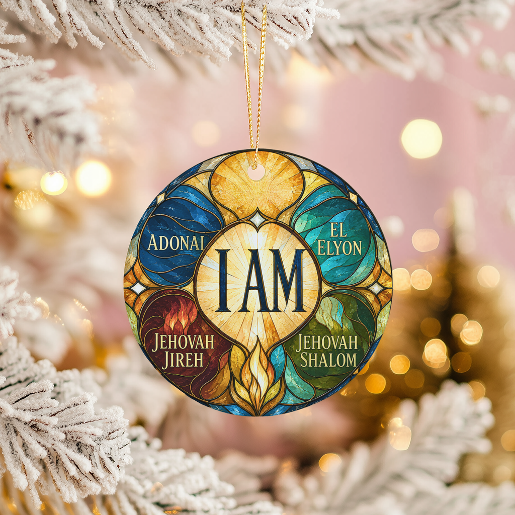I AM Names of God Ceramic Ornament | Christian Faith