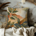 Bay Leaf Hills Pillow Cover | Abstract Botanical Art | Modern Decor