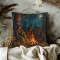 Pine Pillow Cover | Forest at Night