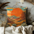 Desert Mesa Pillow Cover | Horseback Sunset Riders