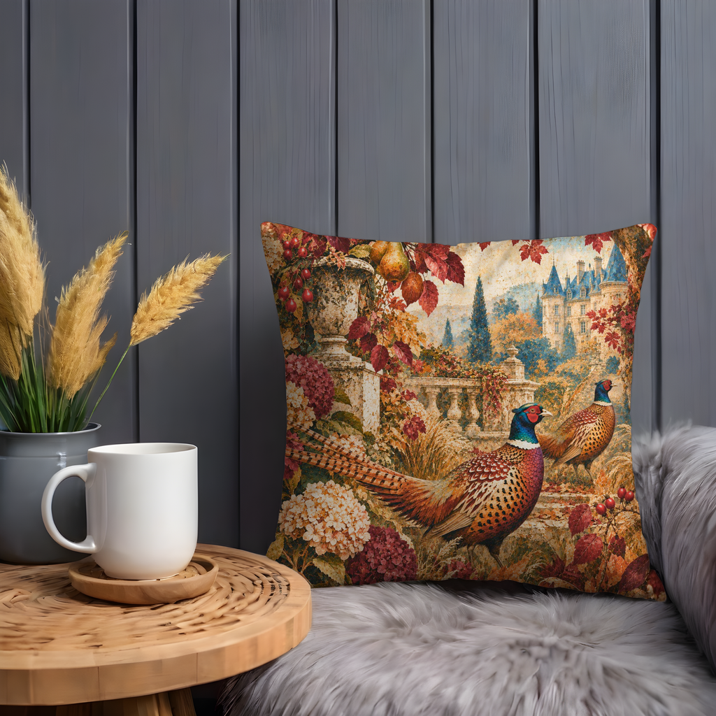Pheasant Pillow Cover | Retro Bird Decor